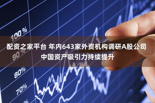 配资之家平台 年内643家外资机构调研A股公司 中国资产吸引力持续提升